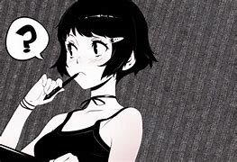 Image result for Black and White Anime Girl Aesthetic