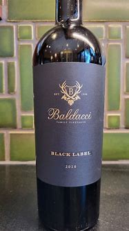 Image result for Baldacci Family Cabernet Sauvignon Black Label Stags Leap