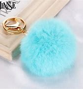 Image result for Fur Ball Keychain Blue
