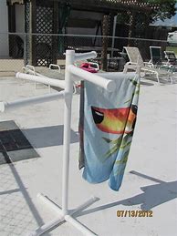 Image result for PVC Pool Towel Rack