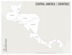 Image result for Map of Central American Countries Labeled