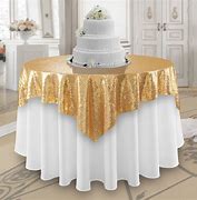 Image result for Square Tablecloth On Round Table