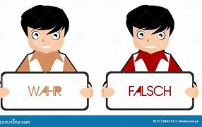 Image result for Image of a Cartoon with True Sign and False