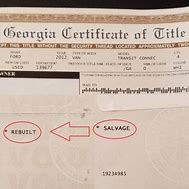 Image result for Georgia Salvage Title