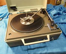 Image result for 70s Portable Record Player Blue