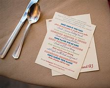 Image result for A Table Number On a Menu