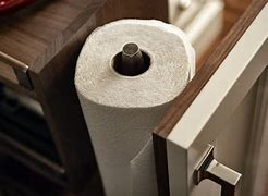 Image result for Paper Towel Holder Built in Cabinet