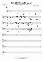 Image result for Take My Breath Away Sheet Music Rex Smith
