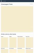 Image result for Champagne Paint Color Chart