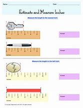 Image result for Measuring Inches Worksheet