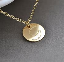 Image result for Gold Filled Necklace with Initial Discs