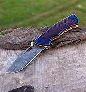 Image result for Damascus Friction Folding Knives