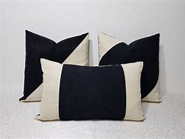 Image result for Black and Cream Couch Pillows