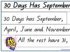 Image result for 30 Days Has September Meme