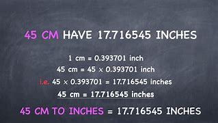 Image result for 45Cm Inches