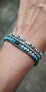 Image result for Turquoise Beaded Bracelet Tie Knot