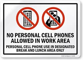 Image result for No Phone in Office Sign
