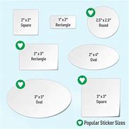 Image result for Sticker Sizing