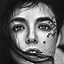 Image result for Black and White Face Drawing