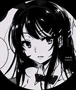 Image result for Black and White Anime Girl PFP 1080X1080