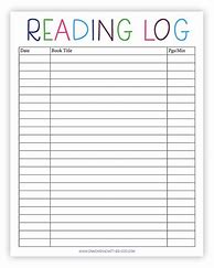 Image result for Reading Log Book Printable Kid
