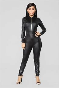 Image result for Fashion Nova Black Leather Jumpsuit