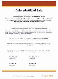 Image result for Bill of Sale Template Free! Colorado