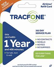 Image result for TracFone Airtime Card Backside