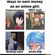 Image result for Wiping Tears with Money Anime Meme