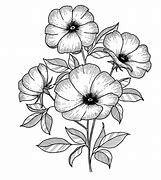 Image result for Vintage Flower Clip Art Black and White