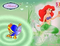 Image result for Ariel and Flounder Wallpaper