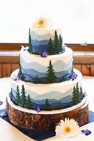 Image result for Mountain Wedding Cake