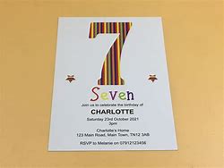 Image result for Lucky Number 7 Birthday Invite