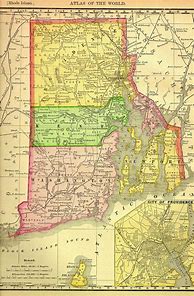 Image result for History of Towns Rhode Island Map