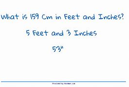 Image result for 159 Cm in Feet