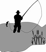 Image result for Fishing Rod Clip Art Black and White