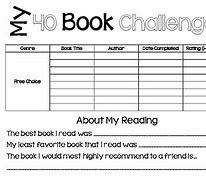 Image result for Rubrics for 40 Book Challenge