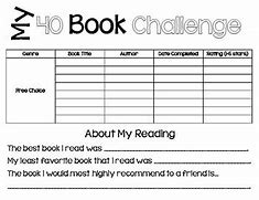 Image result for Free Printable Book Challenge