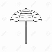 Image result for Beach Umbrella Clip Art Black and White
