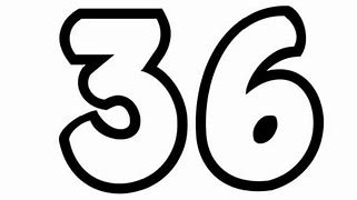 Image result for Drawing of the Number 36