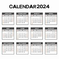 Image result for Mini Black and White Monthly Calendar 2024