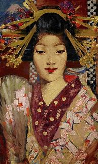 Image result for Geisha Girl Painting