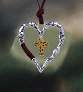 Image result for Christian Necklace Heart Cross