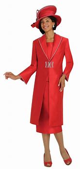 Image result for Women Church Suits Red