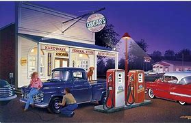 Image result for Vintage Gas Station Decor