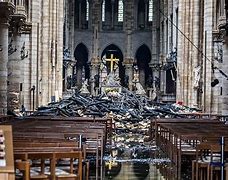 Image result for Notre Dame Fire Aftermath