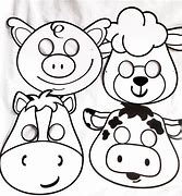 Image result for Farm Animal Masks Templates