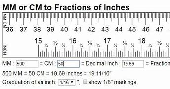 Image result for 119 Cm to Inches