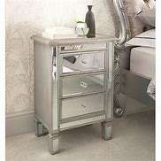 Image result for Mirrored Bedside Tables