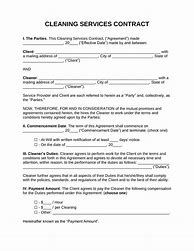 Image result for Office Cleaning Contract Template